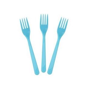 Bisepetim 25 Adet Açık Mavi Lüks Plastik Çatal