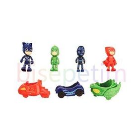 Bisepetim 4 Karakter 3 Arabalı PJ Masks Figürleri