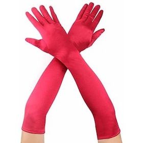 Bisepetim 40 cm Kırmızı Dirseğe Kadar Uzun Kumaş Eldiven