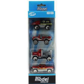 Bisepetim 4'lü Die Cast İtfaiye Oyun Seti