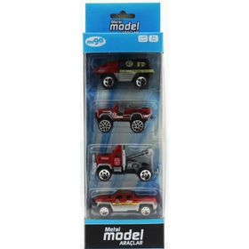 Bisepetim 4'lü Die Cast İtfaiye Oyun Seti