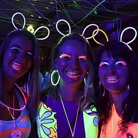 Bisepetim 6 Adet Karanlıkta Parlayan Fosforlu Glow Stick Taç Fosforlu Taç