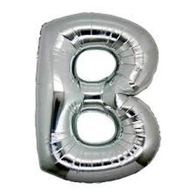 Bisepetim B Harf Folyo Gümüş Renk 40 inç Balon