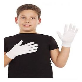 Bisepetim Beyaz Renk Çocuk Boy Likralı Pandomim Eldiveni