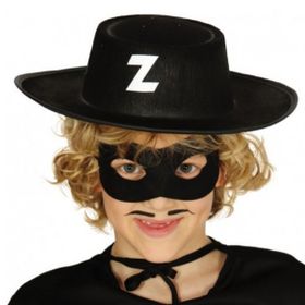 Bisepetim Çocuk Boy Z Logolu Zorro Şapkası ve Zorro Maskesi