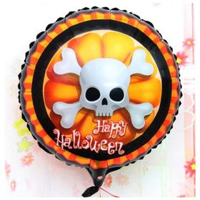 Bisepetim Halloween İskelet Kuru Kafa Folyo 18 inç Balon