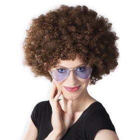 Bisepetim Kahve Kıvırcık Afro Bonus Peruk
