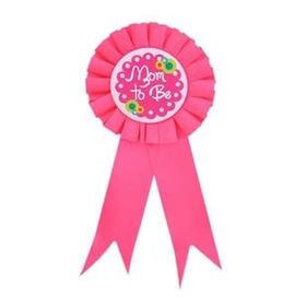 Bisepetim Mom To Be Yazılı Pembe Renk Rozet