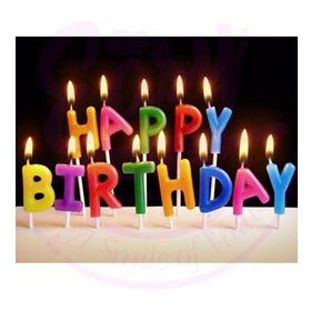 Bisepetim Rengarenk Happy Birthday Yazılabilen Doğum Günü Mumu