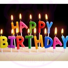 Bisepetim Rengarenk Happy Birthday Yazılabilen Doğum Günü Mumu