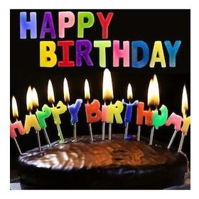 Bisepetim Rengarenk Happy Birthday Yazılabilen Doğum Günü Mumu