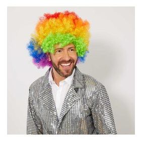 Bisepetim Rengarenk Kıvırcık Afro Peruk