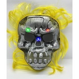 Bisepetim Sarı Saçlı Led Işıklı 22x25 cm Korku Maskesi