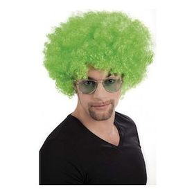 Bisepetim Yeşil Renk Kıvırcık Afro Peruk