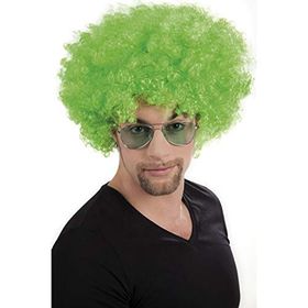 Bisepetim Yeşil Renk Kıvırcık Afro Peruk