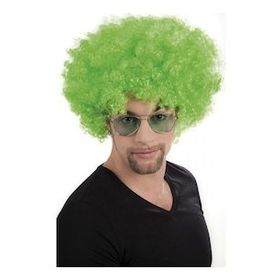 Bisepetim Yeşil Renk Kıvırcık Afro Peruk