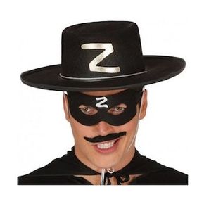 Bisepetim Yetişkin Boy Z Logolu Zorro Şapkası ve Zorro Maskesi