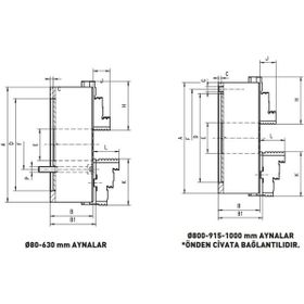 Bison 3 Ayaklı Döküm Gövdeli 250 mm Torna Aynası