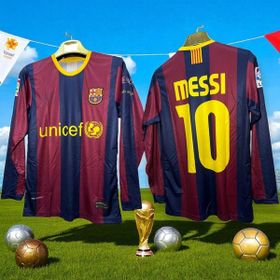 Bite Nose Efsane 09/10 Barcelona Messi Uzun Kollu Koyu Mavi Halı Saha Forma