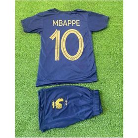 Bite Nose Mbappe Fransa Milli Takım Embappe Çocuk Şortlu Lacivert Halı Saha Forma