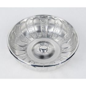 Biterse Gümüş Renk 20 cm Nostaljik Osmanlı Hanedan Demir Hamam Tası