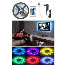 Biterse Tv Arkası Uzaktan Kumandalı 5 mt Led Şerit Aydınlatma