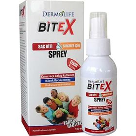 Bitex 100 ml Saç Biti ve Sirkeleri için Bit Spreyi ve Metal Tarak