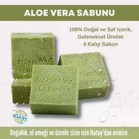 Bitkiselce 4x450 gr El Yapımı Aloe Vera Sabunu