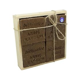 Bitkiselce 4x450 gr El Yapımı Ardıç Katranı Sabunu
