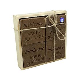 Bitkiselce 4x450 gr El Yapımı Ardıç Katranı Sabunu