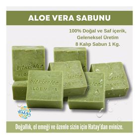 Bitkiselce 8x1 kg El Yapımı Aloe Vera Sabunu
