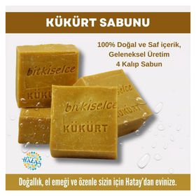 Bitkiselce 8x450 gr El Yapımı Kükürt Sabunu