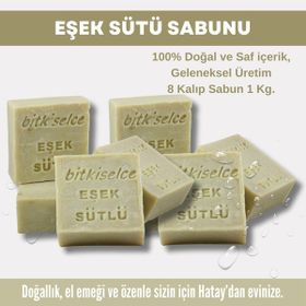 Bitkiselce 8x950 gr El Yapımı Eşek Sütü Sabunu