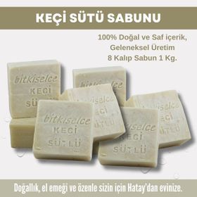 Bitkiselce 8x950 gr El Yapımı Keçi Sütü Sabunu
