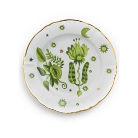 Bitossi Home Fabula All Over 20.5 cm Mavi Porselen Meyve Tabağı