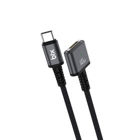 Bix 140W Type-C to 2 mt Magsafe 3 Macbook Pro ve Macbook Air Manyetik Örgülü Şarj Kablosu