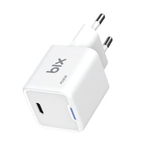 Bix 20W GaN USB-C iPhone Android ve iPad Uyumlu Type-C PD Beyaz Hızlı Şarj Adaptörü