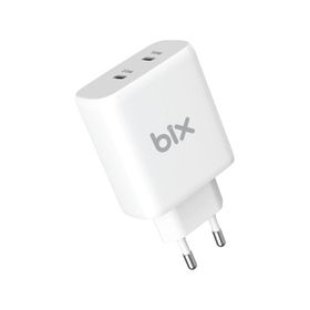 Bix 50W USB-C Çift Portlu iPhone Android ve iPad Uyumlu Type-C PD Hızlı Şarj Adaptörü
