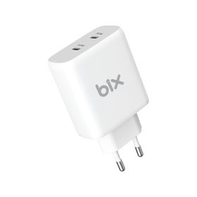 Bix 50W USB-C Çift Portlu iPhone Android ve iPad Uyumlu Type-C PD Hızlı Şarj Adaptörü