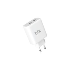 Bix 50W USB-C Çift Portlu iPhone Android ve iPad Uyumlu Type-C PD Hızlı Şarj Adaptörü