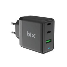 Bix 65 W USB Type-C QC 4.0 PD Gan 3 Portlu Hızlı Şarj Cihazı