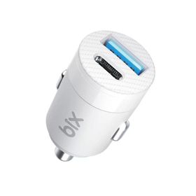 Bix 65 Watt Type-C PD 3.0 ve USB-A Çift Portlu Beyaz Araç içi Hızlı Şarj Cihazı