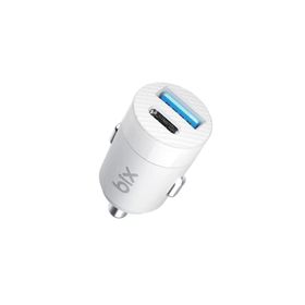 Bix 65 Watt Type-C PD 3.0 ve USB-A Çift Portlu Beyaz Araç içi Hızlı Şarj Cihazı