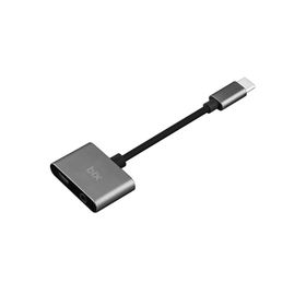 Bix ADP-07 Type-C to 3.5 mm Gri Aux ve Pd Şarj Adaptörü