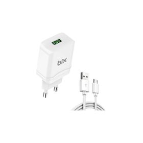 Bix Beyaz 18 W QC 3.0 Hızlı Şarj Cihazı ve Micro USB Kablo