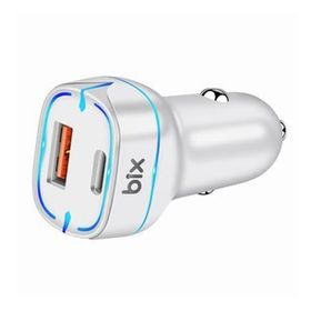 Bix BX-CCP36WT Beyaz 36 W QC 3.0 USB PD Araç İçi Hızlı Şarj Adaptörü