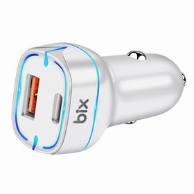 Bix BX-CCP36WT Beyaz 36 W QC 3.0 USB PD Araç İçi Hızlı Şarj Adaptörü