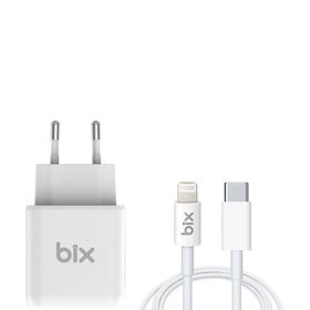 Bix BX-CL20TA Hızlı Şarj Adaptörü + 3A USB-C'den Lightning Kablo
