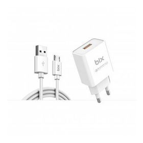 Bix BX-M18QTA 18 W 1 mt Qualcomm 3.0 Hızlı Şarj Adaptörü ve Micro USB Şarj Kablosu