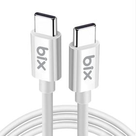 Bix BX-UC02C 1.2 mt Beyaz 60W Type-C To Type-C Hızlı Şarj ve Data Kablosu